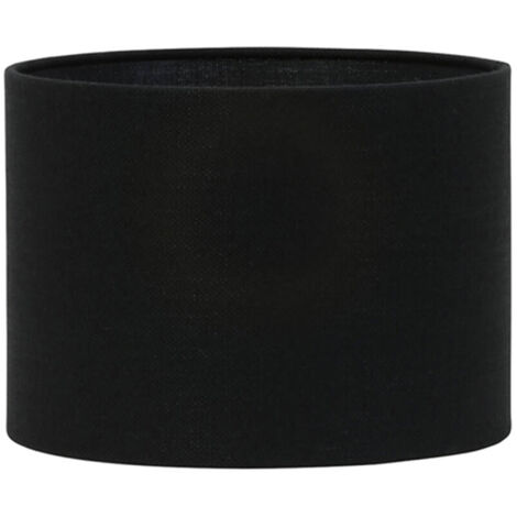 Light & Living - abat-jour - Livigno - noir - textile - Ø 30cm