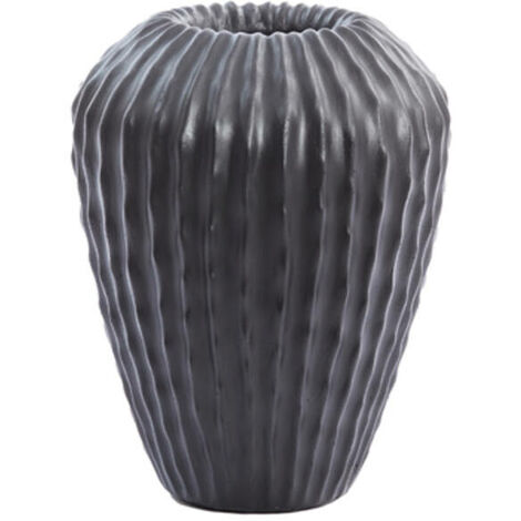 Vase Haut En Plastique Noir - 70 Cm De Hauteur - Forme Ronde - Occasion Très Bon état - Marque H&H