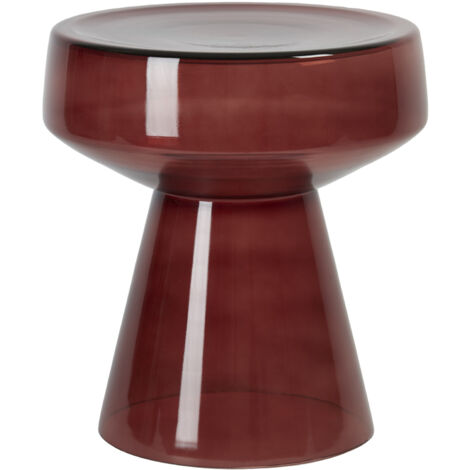 Table d'appoint Light & Living Dakwa verre bordeaux - Ø37x44 cm (1/5)