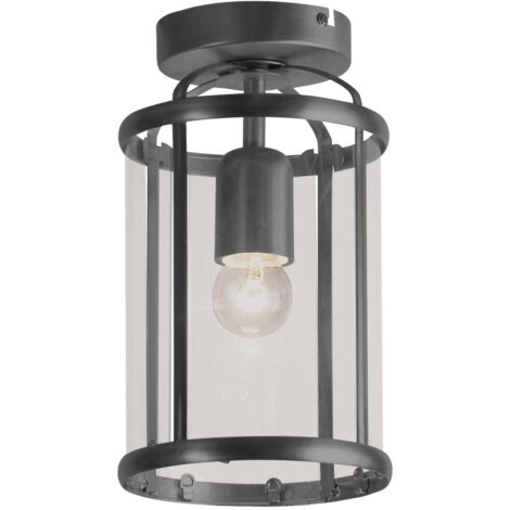 Steinhauer - plafonnier - Pimpernel - noir - verre métal - Ø 16cm (1/5)
