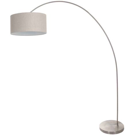 Mexlite - lampadaire - Solva - acier - lin métal - lampe arquée -