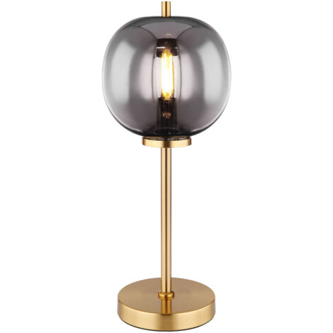 Globo Blacky I Lampe de table Globe, abat-jour en verre couleur laiton, 1 ampoule E14 (1/5)
