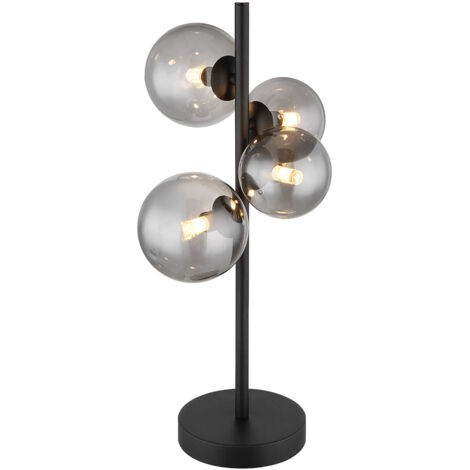 Globo - lampe de table - Riha - noir - verre métal verre fumé - (1/5)