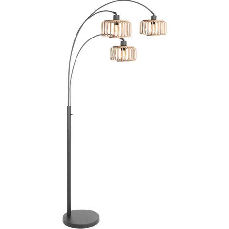 Steinhauer - lampadaire - Sparkled Light - noir - bambou métal - (1/5)