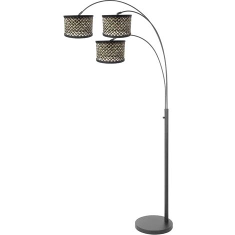 Steinhauer - lampadaire - Sparkled Light - noir - bambou métal - (1/5)