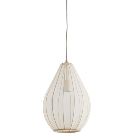 Light & Living - suspension - Itela - beige blanc - textile - Ø