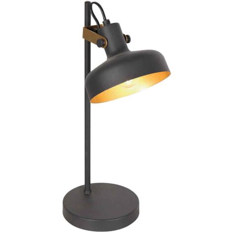 Mexlite - lampe de table - Prato - noir - métal - lampe de bureau (1/5)