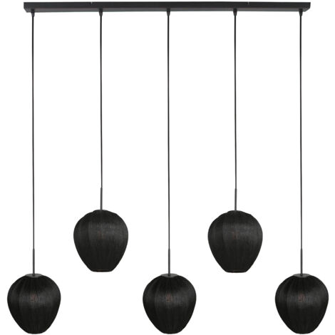 Mexlite - suspension - HaloSwap - noir - lin - grande lampe de (1/5)