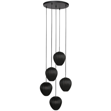 Mexlite - suspension - HaloSwap - noir - lin - Ø 40cm - E27 - (1/5)
