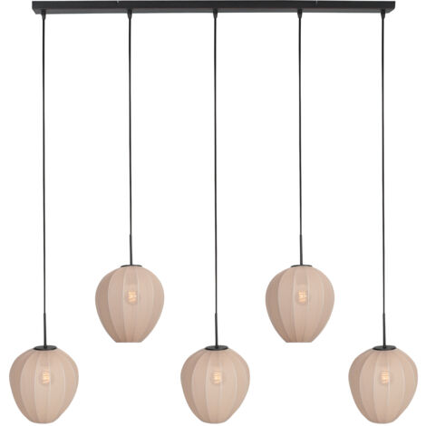 Mexlite - suspension - HaloSwap - beige - lin - grande lampe de (1/5)