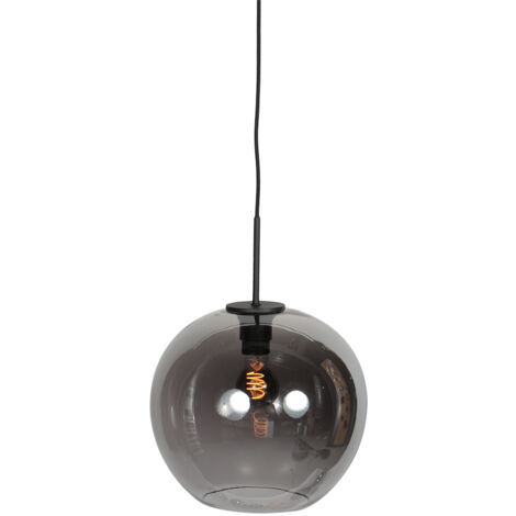 Mexlite - suspension - HaloSwap - noir - verre verre fumé - lampe