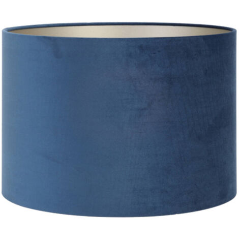 Light & Living - abat-jour - Velours - bleu - textile - Ø 25cm - (1/4)