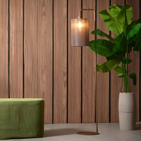 Light & Living - lampadaire - Donio - beige marron - coton métal (1/4)