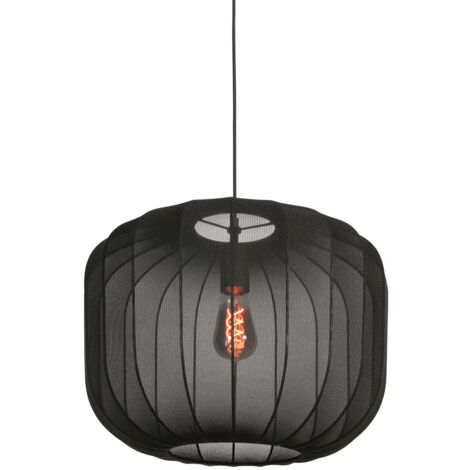 Anne Lighting - suspension - Sable - noir - lin métal - Ø 45cm - (1/5)