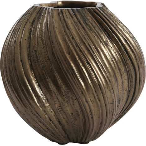 Vase YATUNG en pierre antique bronze – Ø34x32 cm