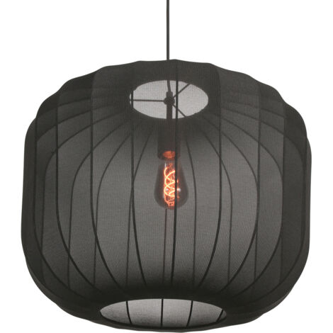 Anne Lighting - suspension - Sable - noir - lin métal - Ø 55cm - (1/5)
