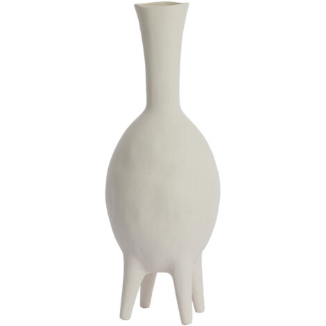 Vase NUGINA en céramique mat crème – 23x20x62,5 cm (1/5)