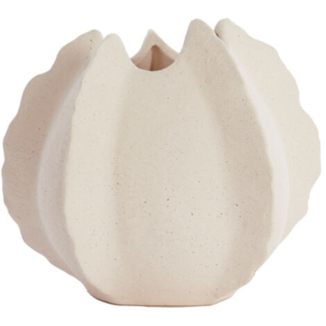 Vase en céramique KELAPA couleur crème – 26,5x26x23 cm (1/5)