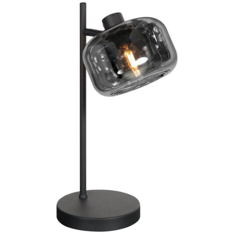 Mexlite - lampe de table - Tenebris - noir - verre métal - Ø 15cm (1/3)
