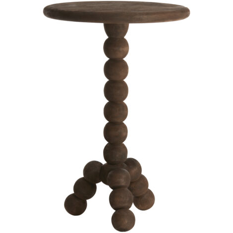 Table Light & Living VEGLIO en bois mat brun foncé – Ø35x54 cm (1/5)