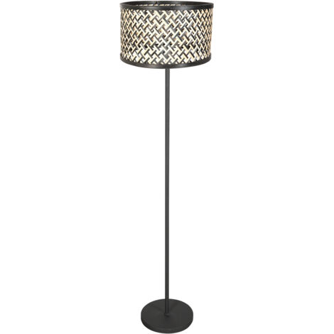 Mexlite - lampadaire - Noor - naturel noir - bambou métal - lampe (1/5)