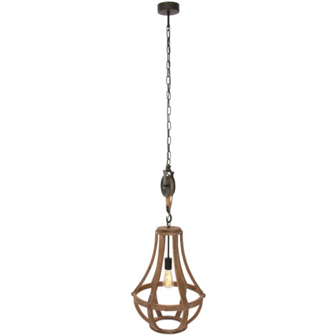 Anne Light and home suspension Liberty bell - bois -  - 1349BE
