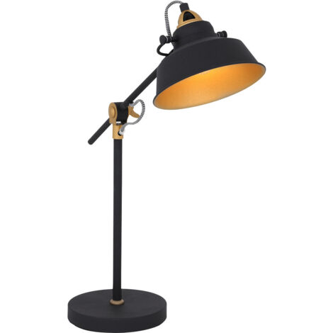 Sienna Nove Lampe de travail de bureau noir mat, or (1/5)