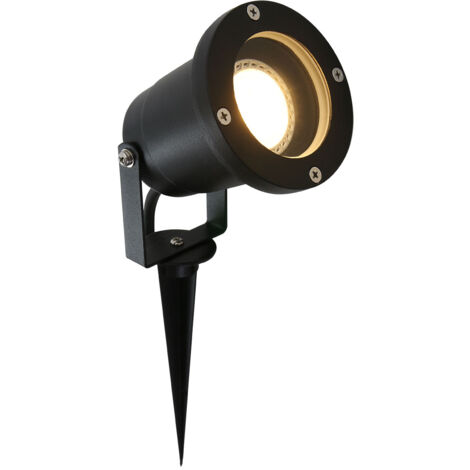 Sienna Lampe sur piquet extérieure GU10 noir mat, verre transparent IP54 (1/5)