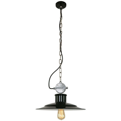 Sienna Millstone Dome Suspension Plafonniers Noir Brillant, Métal (1/5)