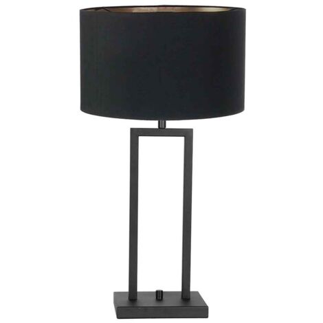 Steinhauer - lampe de table - Stang - noir - métal tissu - Ø 30cm