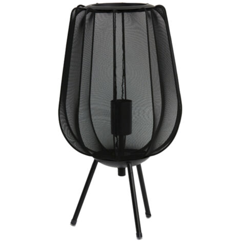 Light & Living - lampe de table - Plumeria - noir - polyester - (1/5)