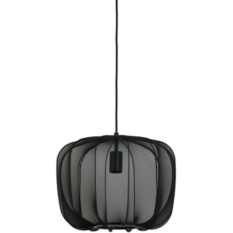 Light & Living - suspension - Plumeria - noir - textile - Ø 40cm (1/5)