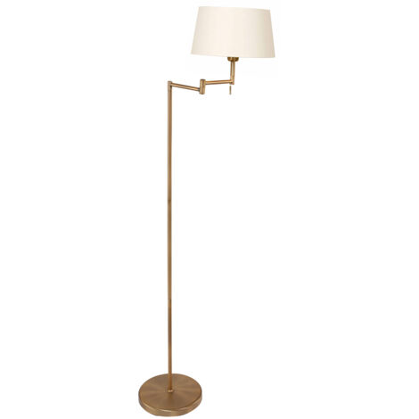 Sienna Bella Lampadaire avec abat-jour fuselé bronze brossé