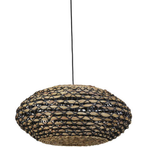 Light & Living - suspension - Tripoli - noir - rotin - E27 - (1/5)