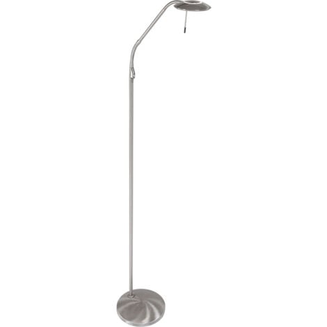 Lampadaire lampadaire LED uplighter Flexo lampadaire de salon variateur  avec liseuse, métal noir, 1x LED 18W 1410 lm blanc chaud, H 180 cm, ETC  Shop: lampes, mobilier, technologie. Tout d'une source.