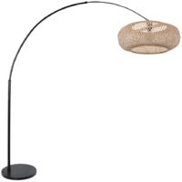 Steinhauer - lampadaire - Sparkled Light - noir - bambou métal -