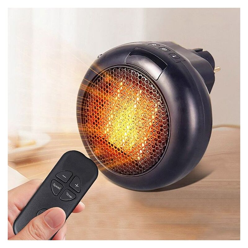 Fan heater, ceramic heater with remote control, fan heater with overheating  protection, silent heater for bedroom, office