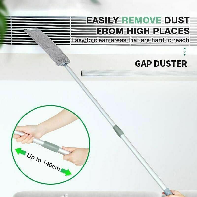 Retractable Gap Dust Cleaner, Microfiber Dusters for Cleaning, with  Extension Pole 25 to 40 Inches, Removable & Washable Gap Cleaning Brush 