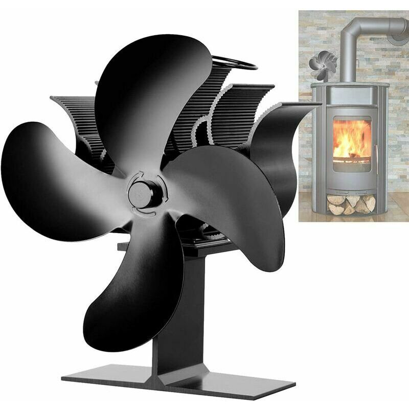 Wood Stove Fan, Small Size, 4 Blades, Quiet Operation LKBD