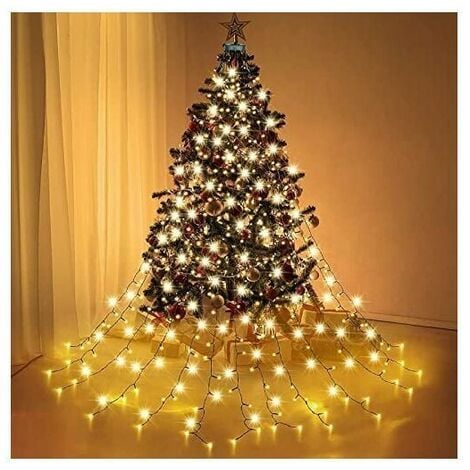 2m 8 Lines Christmas Tree Lights with Ring, 280 Twinkling LED ...