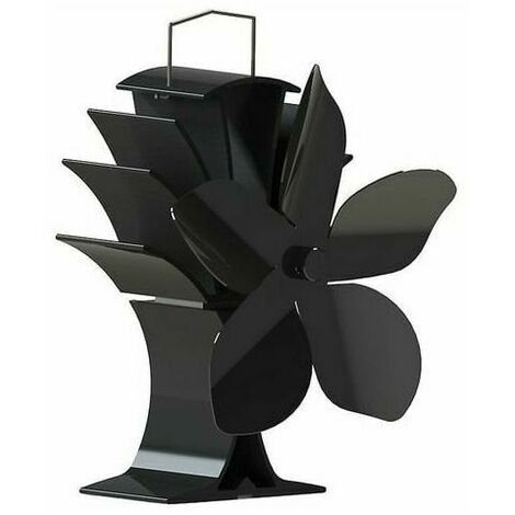 Accessories for fireplaces and stoves Wood stove Fan 5 Propellers 60350°C  Hot Hot Self-powered Without electricity Black