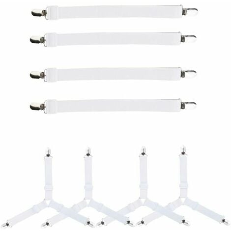 Stretchers With Metal Clips Stretchers Hold Up Sofa Elastic Sheet Support  Clip Straps Elastic Sheet Adjustable Bed Sheet Fasteners Fits All Beds And  M