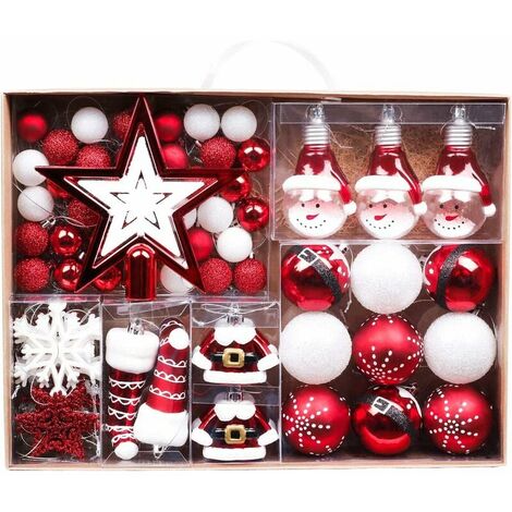 Christmas Baubles 70 TLG Plastic Christmas Tree Decorations with ...