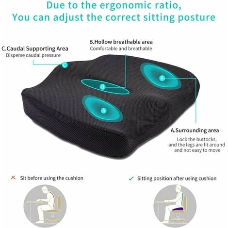 1pc Memory Foam Donut Pillow - Portable Orthopedic Hemorrhoid Pillow  Cushion Support Pad Hemorrhoids, Prostate, Pregnancy, Coccyx, Sciatica,  Coccyx, P