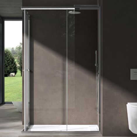 doporro Box Doccia 75x100cm con 4cm Piatto Doccia, Cabina Doccia Angolare con Porte Scorrevoli Vetro di Sicurezza ESG Vetro Trasparente 6mm R16K Plus (1/5)