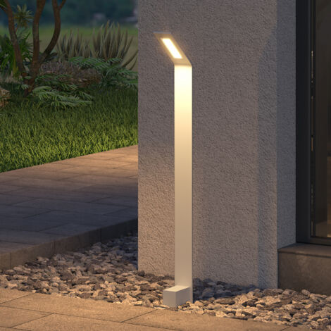 doporro Lampione da Giardino 3000K, Luminoso da Giardino IP65 Paletti Esterni Led 12.8X9.8x80.8cm in Alluminio per Giardini, Parchi, Aree Residenziali e Ingressi Pfadfinder, Sabbia bianco