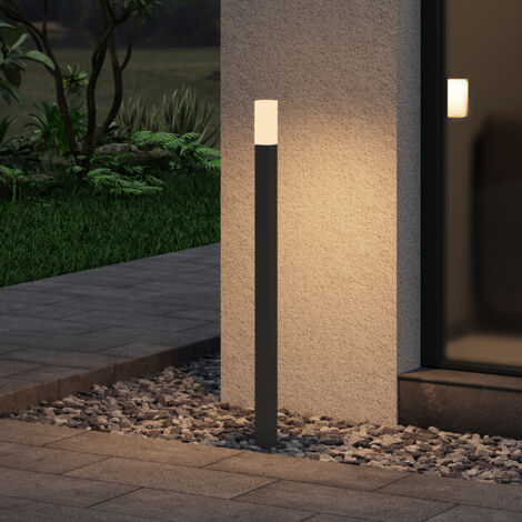 doporro Lampione da Giardino 3000K, Luminoso da Giardino IP65 Paletti Esterni Led 3.8x3.8x80.6cm in Alluminio per Giardini, Parchi, Aree Residenziali e Ingressi Deus Lumina, Sabbia grigio scuro