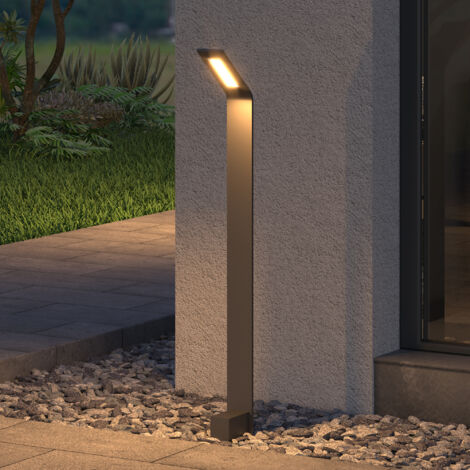 doporro Lampione da Giardino 3000K, Luminoso da Giardino IP65 Paletti Esterni Led 12.8X9.8x80.8cm in Alluminio per Giardini, Parchi, Aree Residenziali e Ingressi Pfadfinder, Sabbia grigio scuro