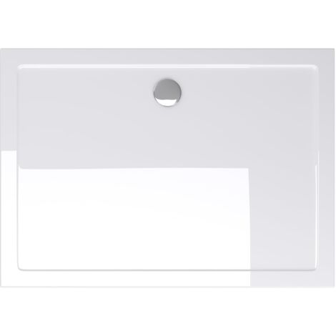 doporro Piatto Doccia Quadrato in Acrilico Rinforzato Faro1, H 4 cm Ultrasottile 90x90 Bianco Lucido con Piletta di Scarico Inclusa (AL01