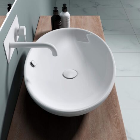 doporro Lavabo da Appoggio 63x41x15cm, Lavandino Bagno in Ceramica Nano Rivestimenti Brüssel306